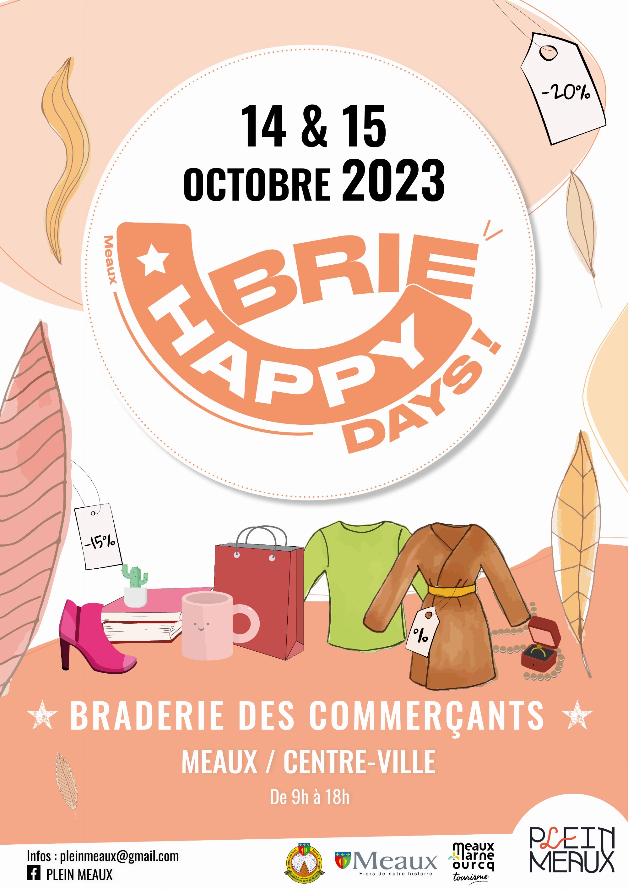 Braderie des commerçants à Meaux à l'occasion du marché du terroir de Brie Happy