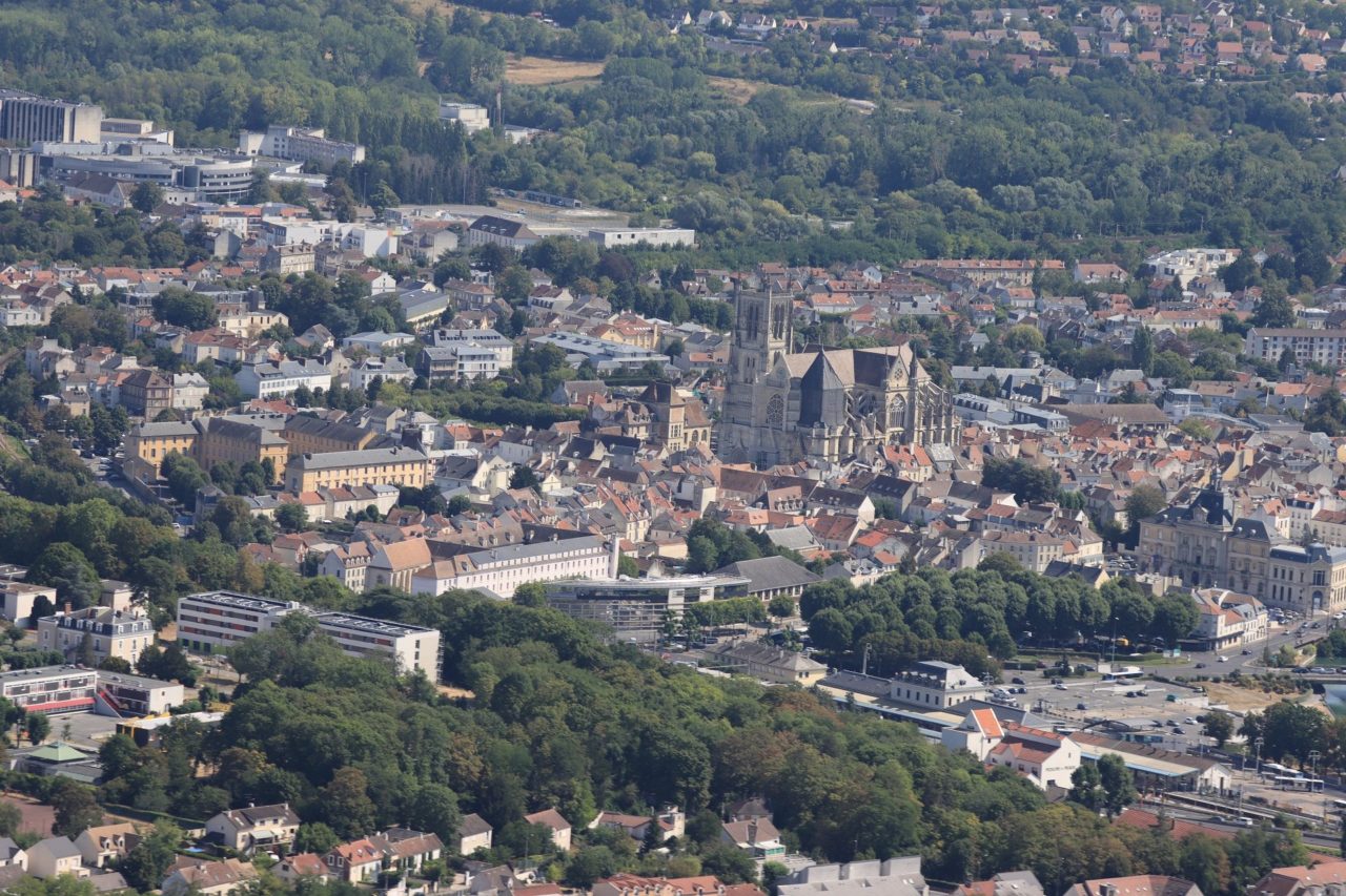 Cathédrale Saint-Étienne vue du ciel
